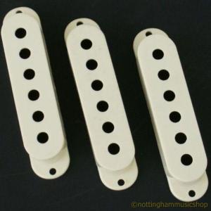 3 CREAM STRAT PICKUP COVERS